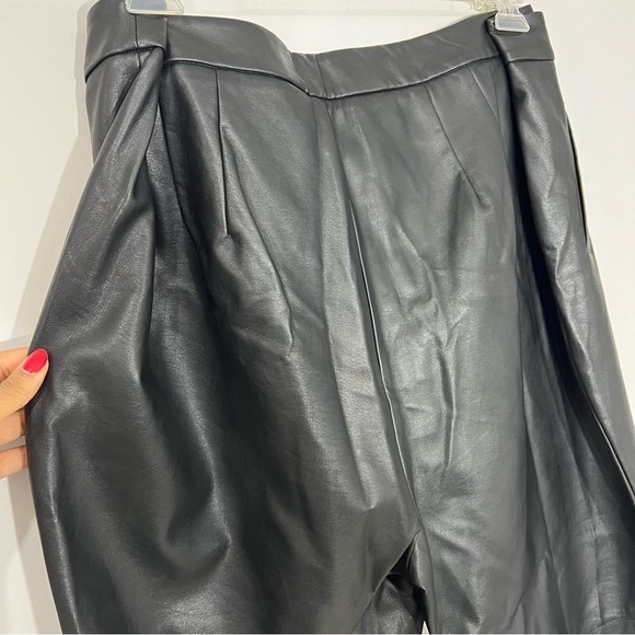 Eloquii Black Faux Vegan Leather Leggings Ankle Pants Womens Plus Sz 22 Fall - Picture 5 of 9